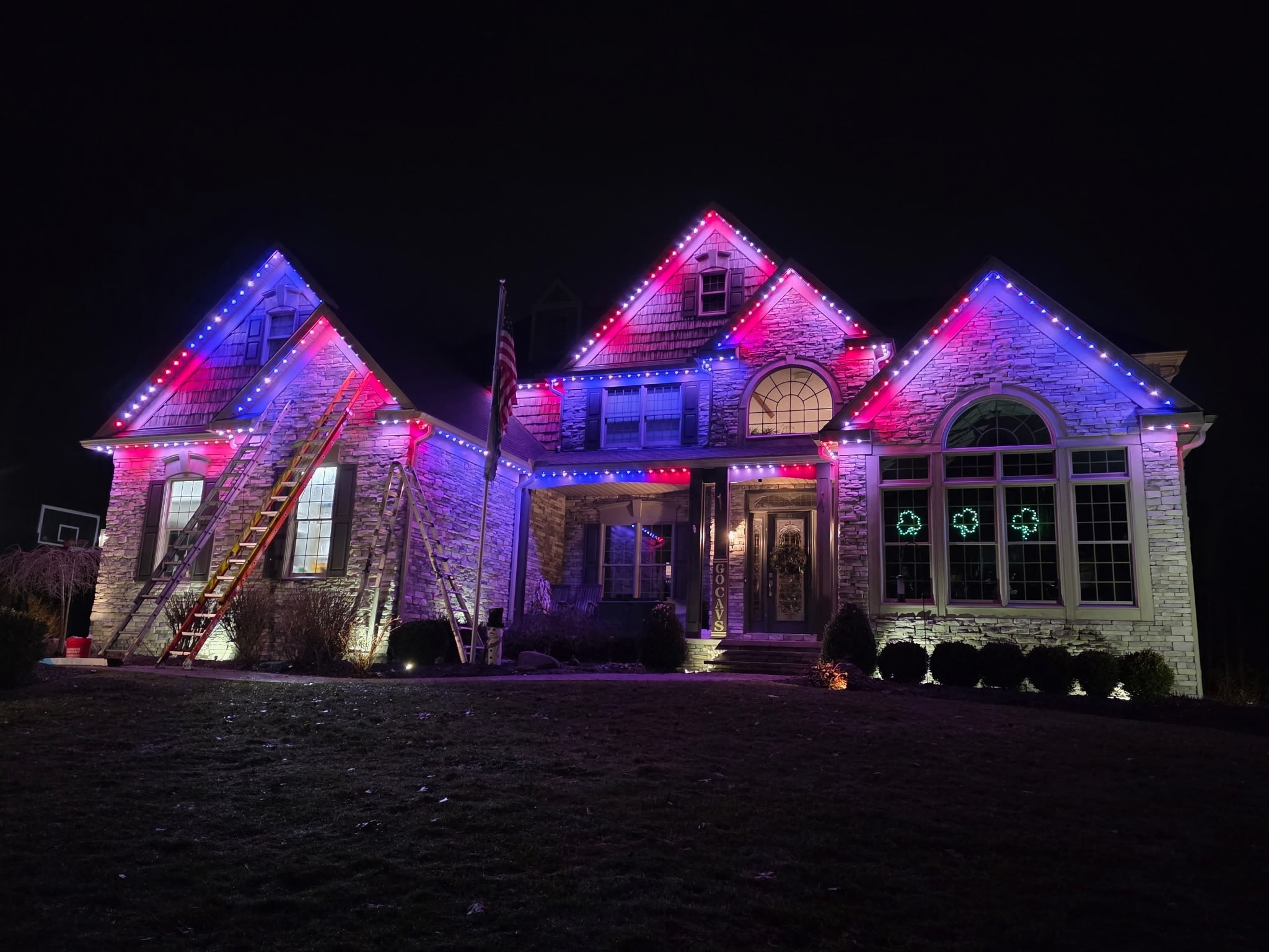 Brick Home Trim Lighting